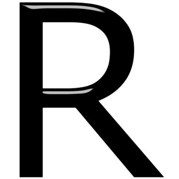 3D Letter R Stock Illustration
