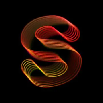 3D letter S logo. Modern technology digital logotype design. Stock Illustration