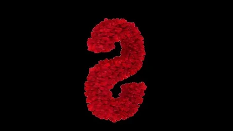 3D letter S made of red roses appearing and seamless turning Stock Footage 74739414