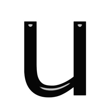 3d letter u Stock Illustration