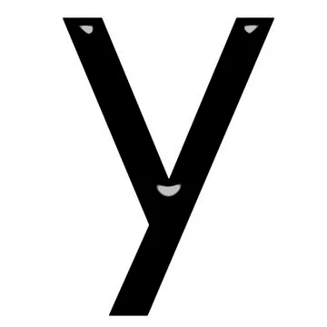 3d letter y Stock Illustration