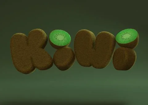 3d lettering "Kiwi" Stock Illustration