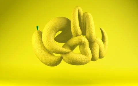 3d lettering lemon Stock Illustration