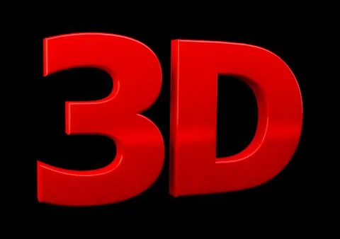 3D letters on black background.  3d word Stock Illustration