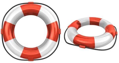 3d lifebuoy. Stock Illustration