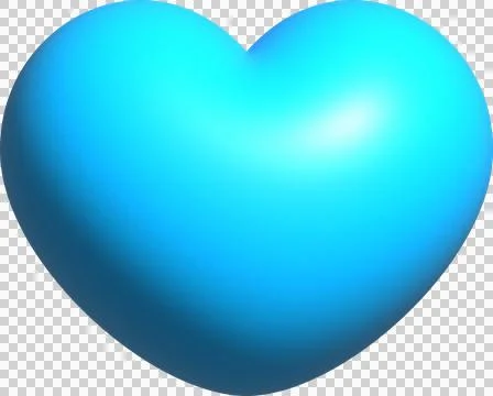 3D light blue heart shape, icon heart, love and like buttons for emoji, hea.. Stock Illustration