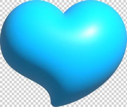 3D light blue heart shape, icon heart, love and like buttons for emoji, hea.. Stock Illustration