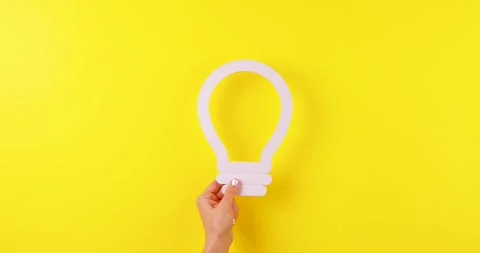 3D Light Bulb in Hand Stock Footage 328633488