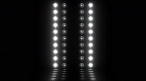 3d light bulb stage horizontal scanning 4K LOOP Colorless Stock Footage 65764416