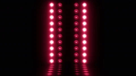 3d light bulb stage horizontal scanning 4K LOOP Red Stock Footage 65765066