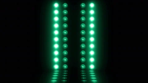 3d light bulb stage horizontal scanning 4K LOOP Green Stock Footage 65766167