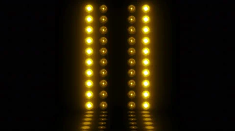 3d light bulb stage horizontal scanning 4K LOOP Yellow Stock Footage 65766195