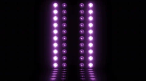 3d light bulb stage horizontal scanning 4K LOOP violet Video stock 65767367