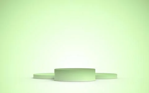 3D light green podium on a gradient background for product presentation. Illustrazione stock
