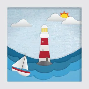 3d Lighthouse Picture Stock Illustration