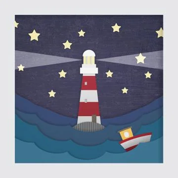 3d Lighthouse Picture Stock Illustration