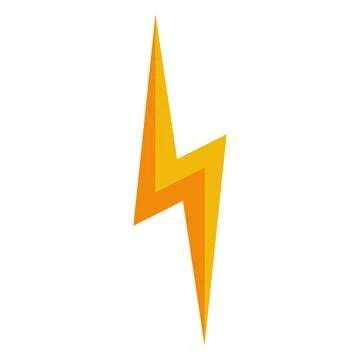 3d lightning icon, high voltage sign warns danger life lightning Illustrazione stock
