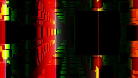 3D lights cube Stock Footage 97167284