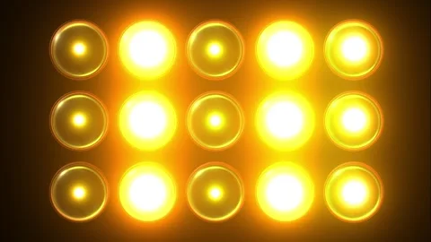 3D Lights Flashing Wall Show tech Stage Floodlight Blinking Lights Flash Club Fl Stock Footage 342784074