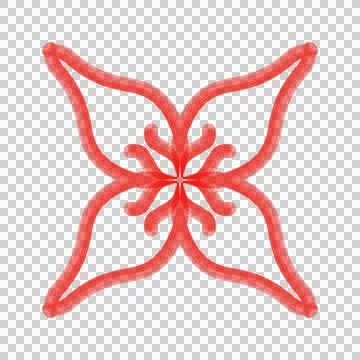 3D Line Flower Stock Photos