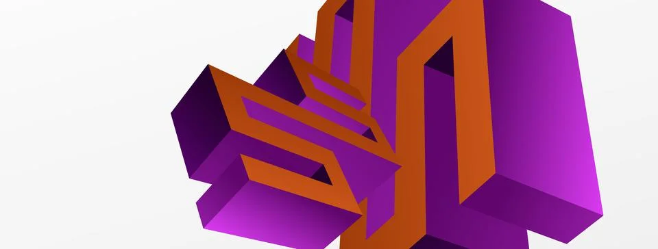3d line geometric creative abstract background. Trendy techno business template Ilustração Stock