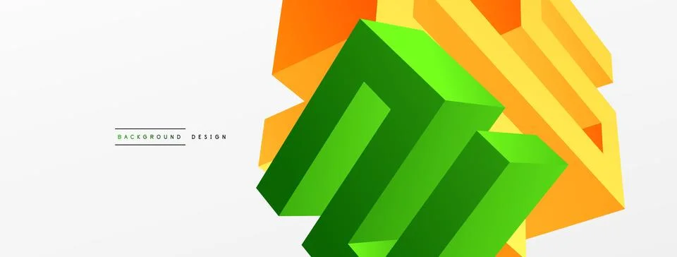 3d line geometric creative abstract background. Trendy techno business template Illustrazione stock