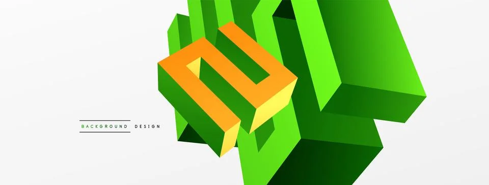 3d line geometric creative abstract background. Trendy techno business template Stock-Illustration