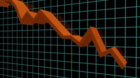 3D Line Graph Vídeo Stock 43882425