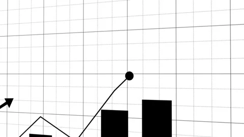 3D line graph progress animation with camera tracking and data motion rising. Stock Footage 326255522