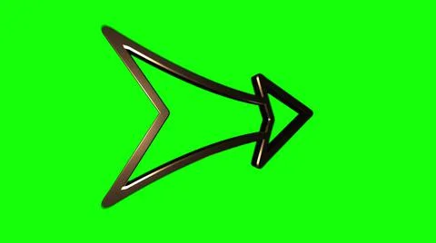 3D Line Icon arrow for text Animation on empty background. Outline web icon Stock Illustration
