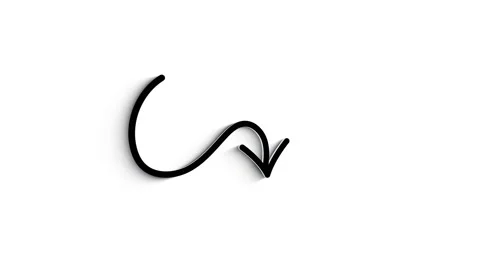 3D Line Icon arrows for text Animation on white background. Видео 151532224