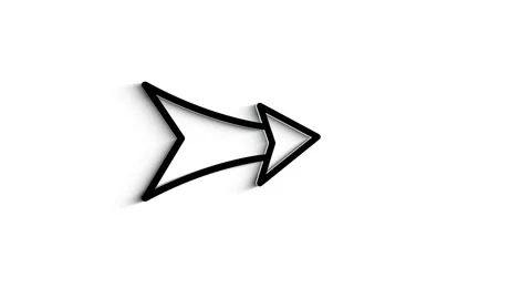 3D Line Icon arrows for text Animation on white background. Stock Footage 151534717