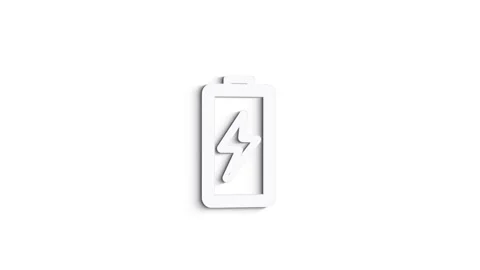 3D Line Icon battery Animation on white background. 4k Видео 151536531