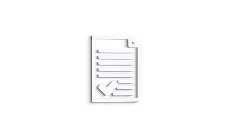 3D Line Icon Check mark Animation on white background. 4k Stock Footage 151559647