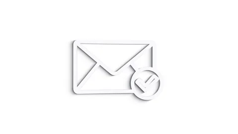 3D Line Icon Check mark Animation on white background. 4k Stockbeeldmateriaal 151560258