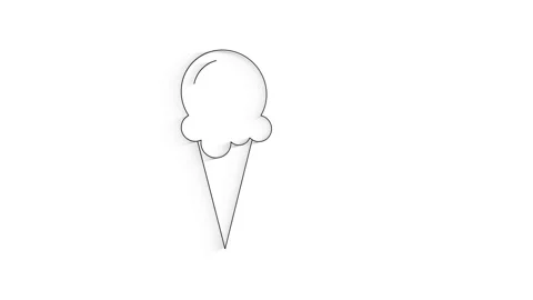 3D Line Icon ice Animation on white background. Video stock 151532171