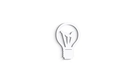 3D Line Icon idea Animation on white background. 4k Stockbeeldmateriaal 151541070