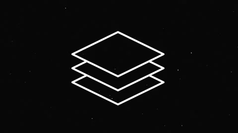 3D Line Icon Layers Animation on white background. 4k Stock Footage 151567254