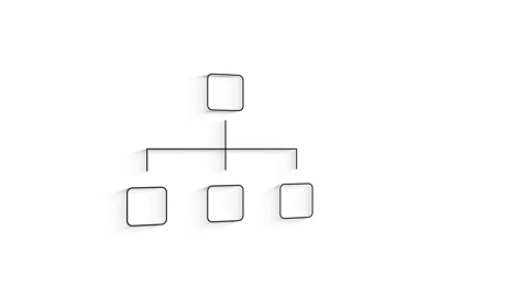 3D Line Icon network Animation on white background. Stock Footage 151526755