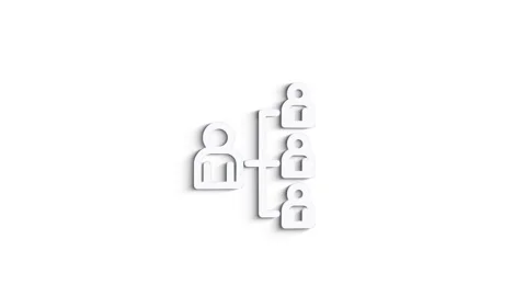 3D Line Icon reffer a friend Animation on white background. 4k Видео 151551113