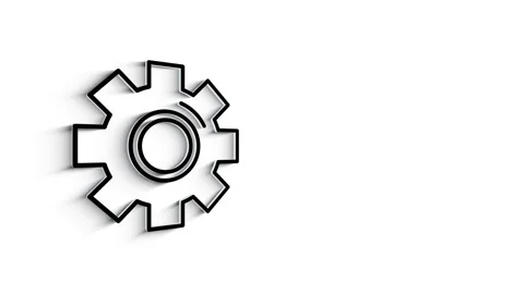 3D Line Icon update Animation on white background. 4k Video stock 151552602