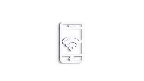 3D Line Icon wifi and network nd Animation on white background. 4k Видео 151547574