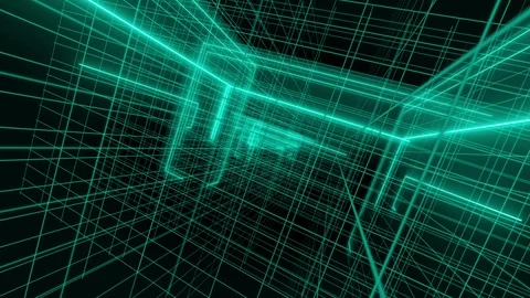 3d line rotation backgorunds 4K LOOP green Stock Footage 99024673