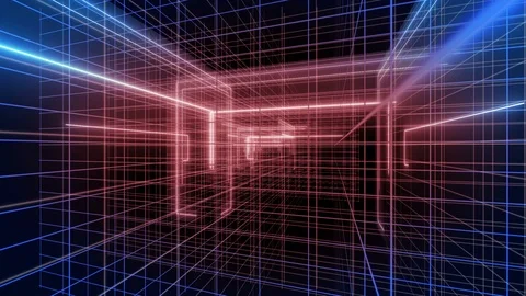 3d line rotation backgorunds 4K blue and blue Stock Footage 99215995