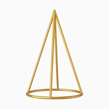 3d Line Triangle cone. Stock Illustration