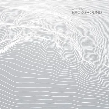 3D linear relief. Stock Illustration