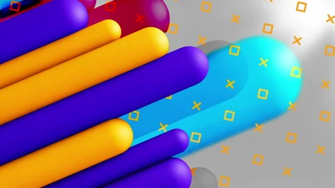 3d lines gradient background. VJ Seamless loop background. Stock Footage 96131007