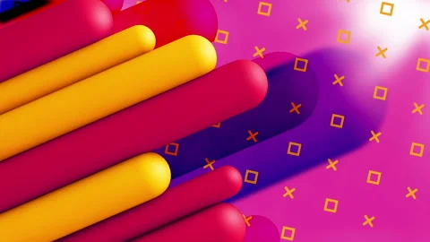 3d lines gradient background. VJ Seamless loop background. Stock Footage 96131018