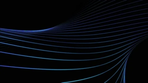 3d lines pattern looping rotation on black background 動画素材 229765810