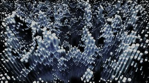 3D lines rise in waves. Design. Abstract colored lines rise and fall in waves Illustrazione stock